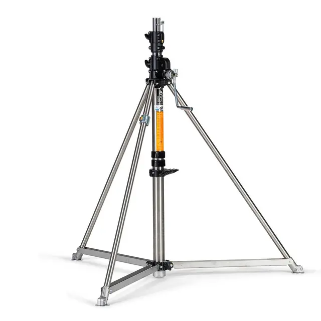 Manfrotto 387XU Super Wind-Up Silver Lysstativ m/sveiv. Maks 3,66m 