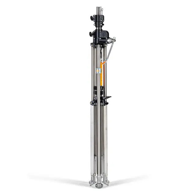 Manfrotto 387XU Super Wind-Up Silver Lysstativ m/sveiv. Maks 3,66m 