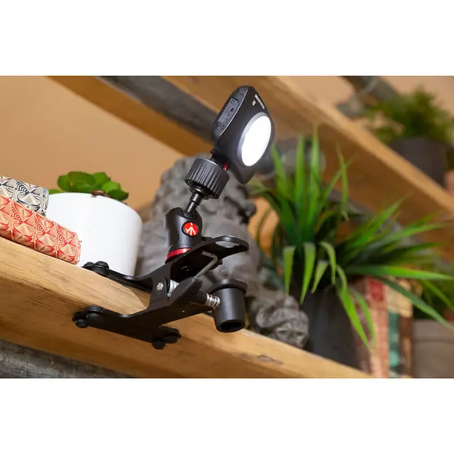 Manfrotto Spring Clamp 175F-2 m/blitzsko Klemme med blitssko og lampestativfeste 