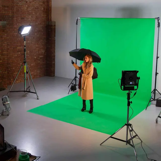 Manfrotto Vinyl Background/Floor Green 2,75m x 6m. Chroma Key Grønn bakgrunn 