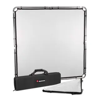 Manfrotto Skylite Rapid Midi Kit 1,5x1,5 1,5x1,5m med diffuser, s&#248;lv/hvit duk bag