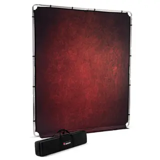 Manfrotto EzyFrame Vintage Background Sammenleggbar bakgrunn 2x2,3m Crimson