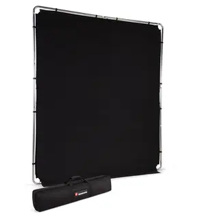 Manfrotto EzyFrame Black Background KIT Sammenleggbar bakgrunn 2x2,3m Black/Sort