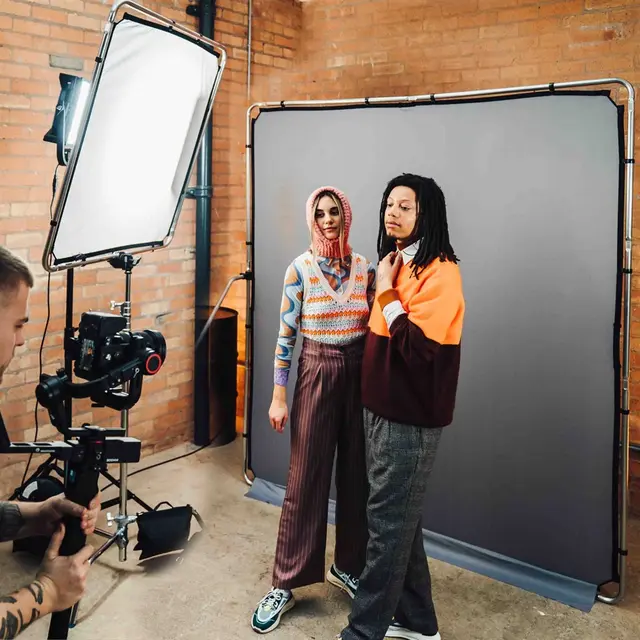 Manfrotto EzyFrame Background Cover Grå Bakgrunnsduk Ezyframe ramme Gray 