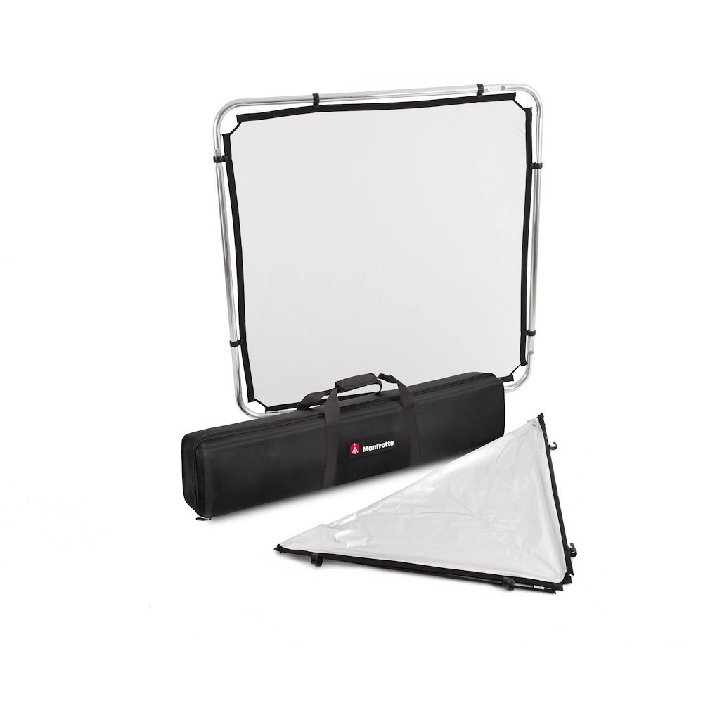Manfrotto Skylite Rapid Small Kit 1x1m m/diffuser, bag og sølv/hvit duk 1,1x1,1