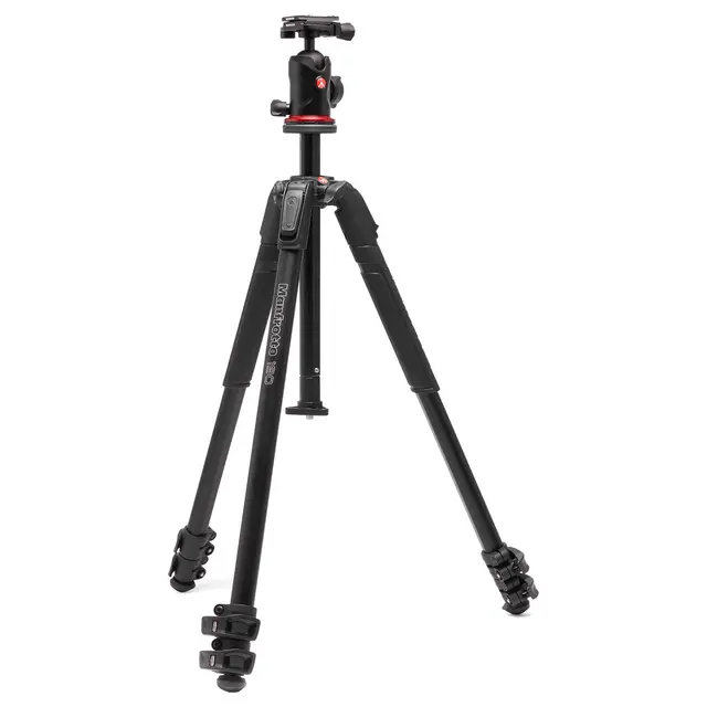 Manfrotto MT190X3 + MH496-BHQ6 Stativkit med 496 Kulehode. Aluminium 