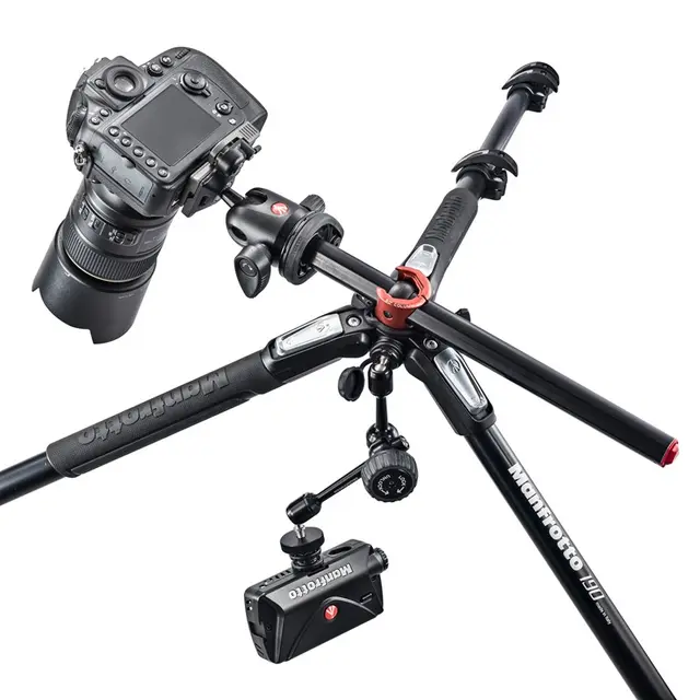 Manfrotto MT190XPRO4 Stativ Fotostativ Aluminium 4-Seksjoner 