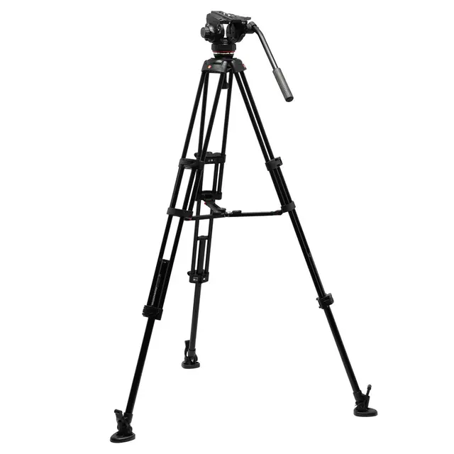 Manfrotto 502X Video Tripod Kit Twin Leg. Midtspreder. Aluminium 