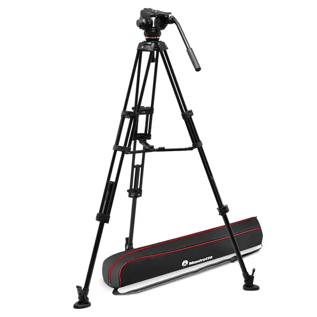 Manfrotto 502X Video Tripod Kit Twin Leg. Midtspreder. Aluminium 