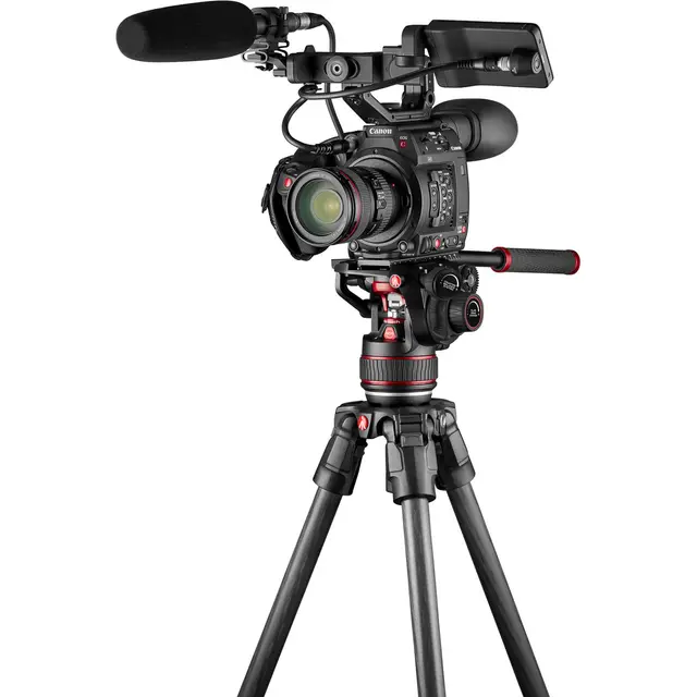 Manfrotto 635 Fast Single Tripod Superhurtig videostativ -  Karbonfiber 