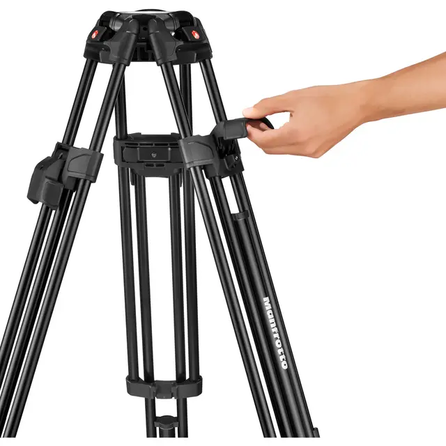 Manfrotto 645 Fast Twin Tripod Alu Videostativ aluminium. 75mm skål 