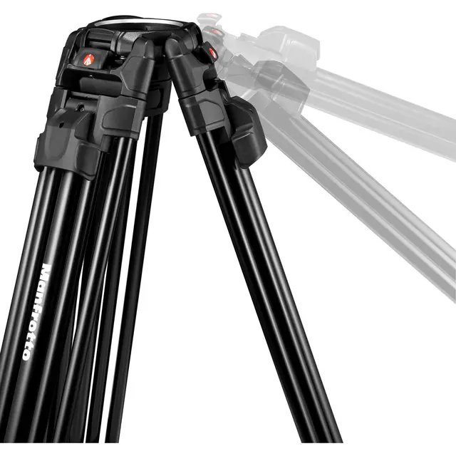 Manfrotto 645 Fast Twin Tripod Alu Videostativ aluminium. 75mm skål 