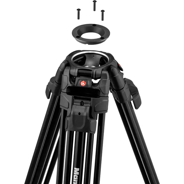 Manfrotto 645 Fast Twin Tripod Alu Videostativ aluminium. 75mm skål 