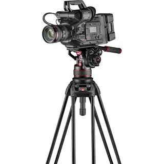 Manfrotto 645 Fast Twin Tripod Alu Videostativ aluminium. 75mm skål