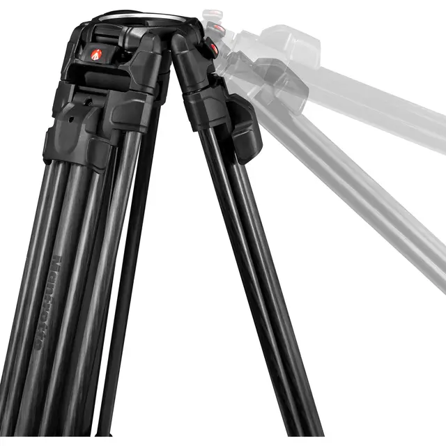 Manfrotto 645 Fast Twin Tripod Carbon Videostativ karbon. 75mm skål 