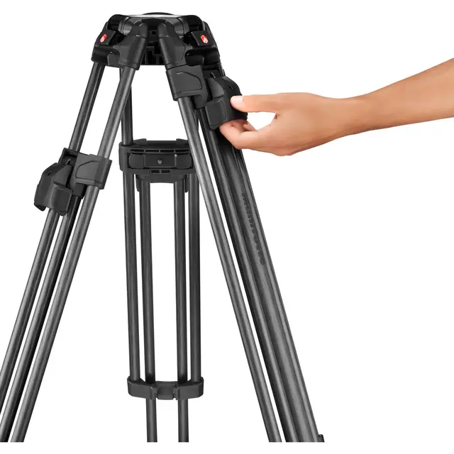 Manfrotto 645 Fast Twin Tripod Carbon Videostativ karbon. 75mm skål 