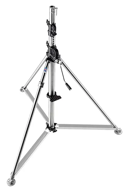 Manfrotto 387XU Super Wind-Up Silver Lysstativ m/sveiv. Maks 3,66m 