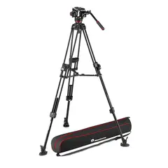 Manfrotto Videostativkit 504X + 645 Alu Videostativ Fast Twin m/hode 504X og bag