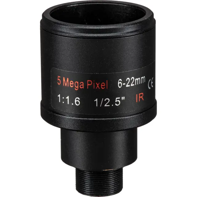 Marshall Electronic 6-22mm F1.6 Linse M12 Zoom linse 5MP 
