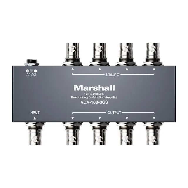 Marshall 1 x 8 3G/HD/SD-SDI Re-Clocking Distribution Amplifier 