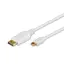 MicroConnect Mini DisplayPort 1.2  Hvit 2 Meter Mini Displayport til Displayport