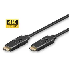 MicroConnect HDMI 1.4 Kabel 360° Roterbar, 1,5m