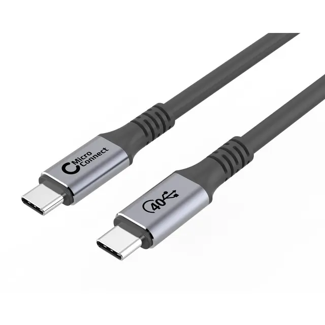 MicroConnect USB-C 50cm 100W 40Gbps USB4 Kabel Gen 3x2 