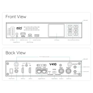 Miri V410 4K Live Encoder/Decoder For Streaming og AV-over-IP