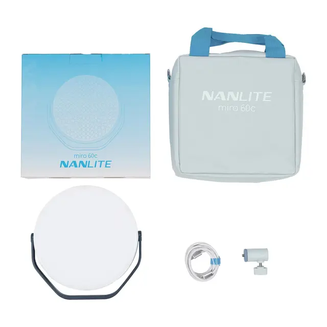 Nanlite Miro 60c LED Round Panel Light Full-color. Midnight Blue 