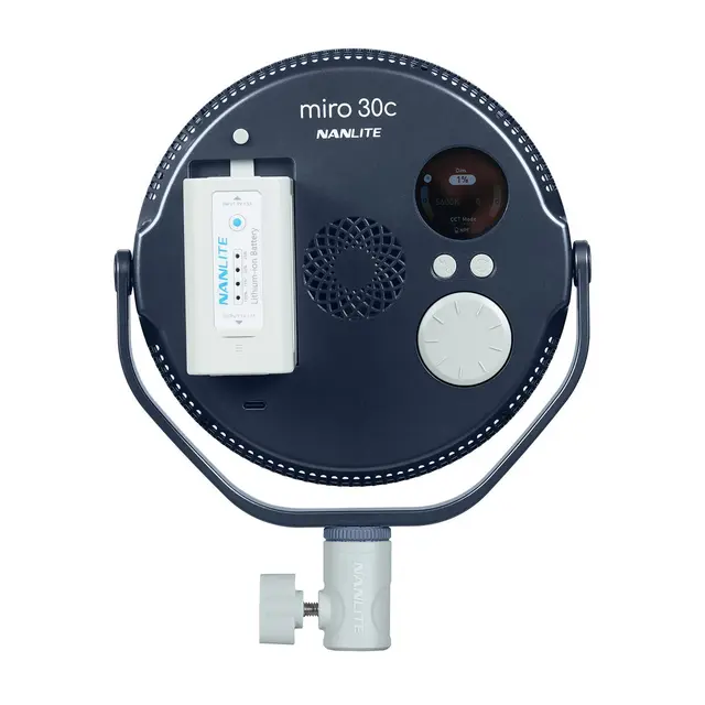 Nanlite Miro 30c LED Round Panel Light Full-color. Midnight Blue 
