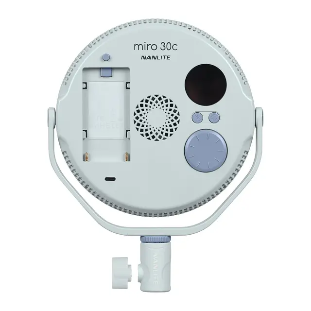 Nanlite Miro 30c LED Round Panel Light Full-color. Mint Blue 