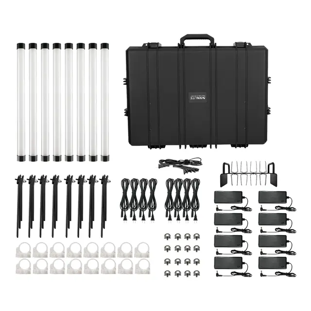 Nanlite PavoTube II 15XR 8-Light kit 60cm 8 Pakk LED Tubelys Kit 
