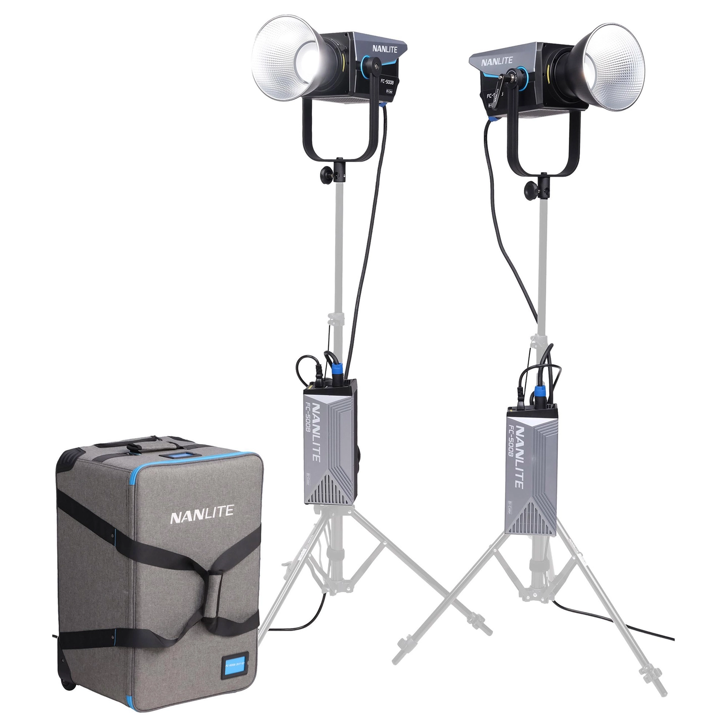 Nanlite FC-500B 2-Light Trolley Case Kit 2700-6500K. DMX/RDM. 520W