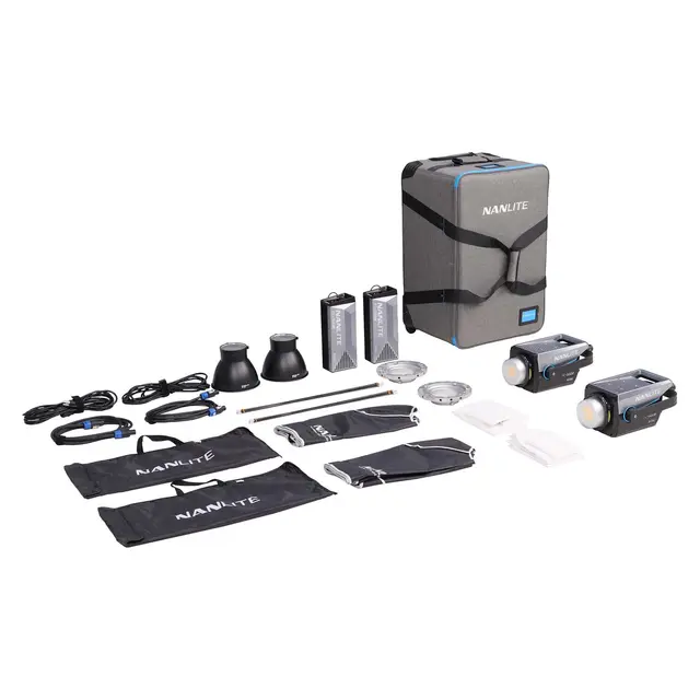 Nanlite FC-500B 2-Light Trolley Case Kit 2700-6500K. DMX/RDM. 520W 
