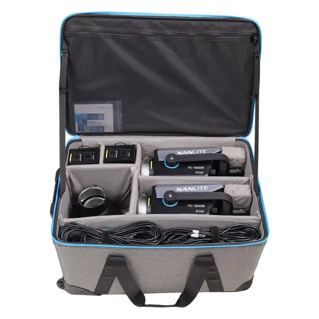 Nanlite FC-500B 2-Light Trolley Case Kit 2700-6500K. DMX/RDM. 520W 