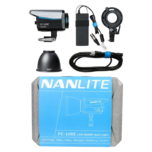 Nanlite FC-120C LED Full Color Spot Ligh 2700-7500K. COB LED lys FM Mount 