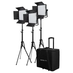 Nanlite 3 Light Kit 600CSA w/Trolley Case &amp; Light Stand