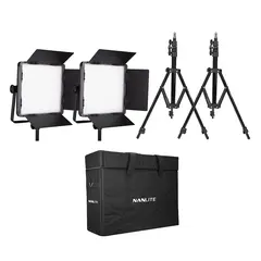 Nanlite 2 Light Kit 600CSA w/Carry Case & Light Stand