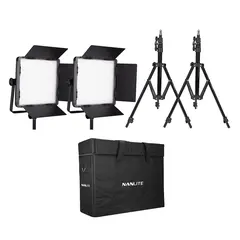 Nanlite 2 Light Kit 600CSA w/Carry Case &amp; Light Stand