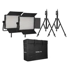 Nanlite 2 Light Kit 1200DSA w/Carry Case & Light Stand