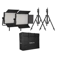 Nanlite 2 Light Kit 1200DSA w/Carry Case &amp; Light Stand