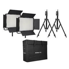 Nanlite 2 Light Kit 900DSA w/Carry Case &amp; Light Stand