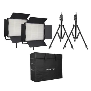 Nanlite 2 Light Kit 900DSA w/Carry Case &amp; Light Stand