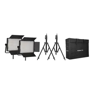 Nanlite 2 Light Kit 1200CSA w/Carry Case &amp; Light Stand
