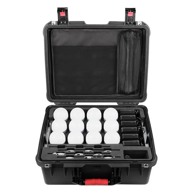 Nanlite PavoBulb 10C 12 LED light kit 2700-7500K. 12 lamper m/hard case E27 
