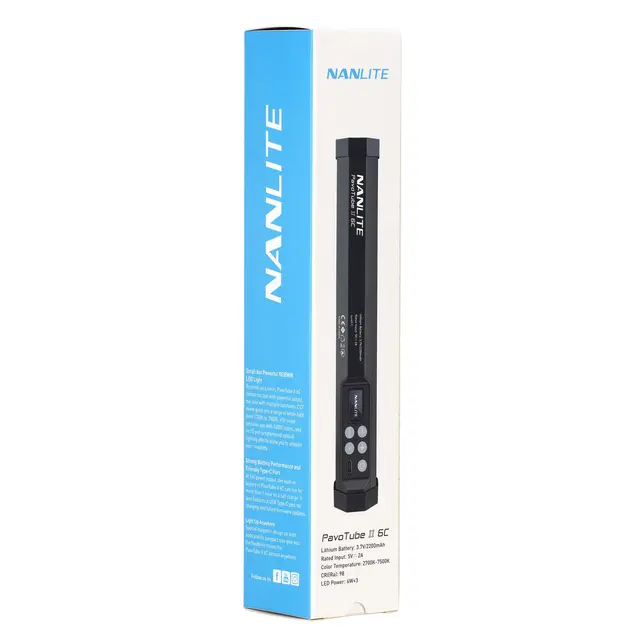 Nanlite PavoTube II 6C RGBW LED Tube 1x 15cm LED tubelys med internt batteri 