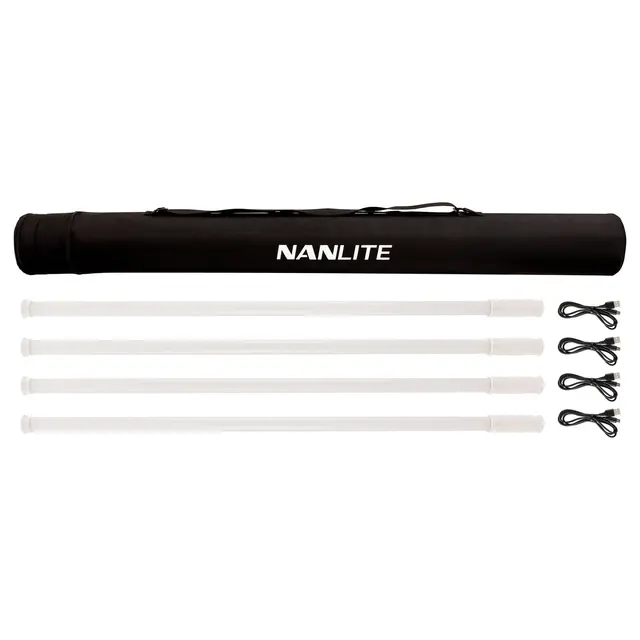 Nanlite PavoTube T8-7X 4-Light kit 4x 100cm LED tubelys med internt batteri 