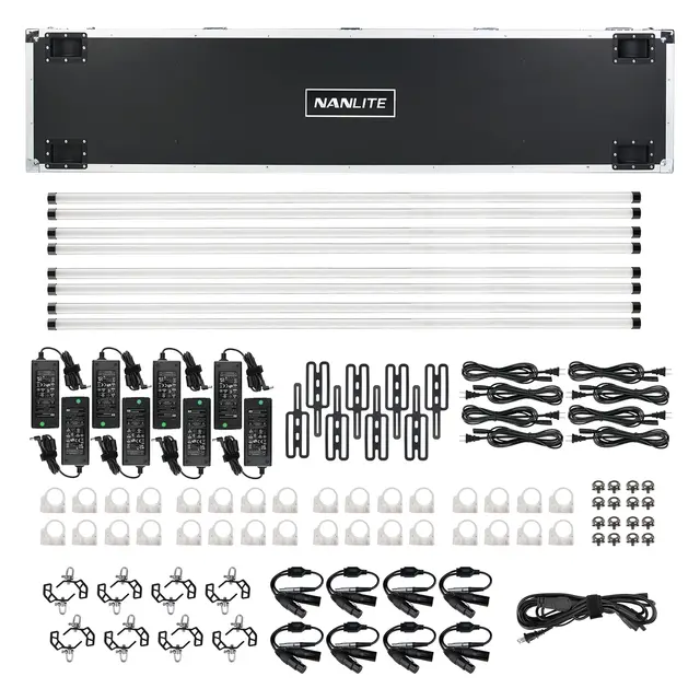 Nanlite PavoTube II 60XR 8-Light Kit-S 220cm 8x LED tubelys med internt batteri 