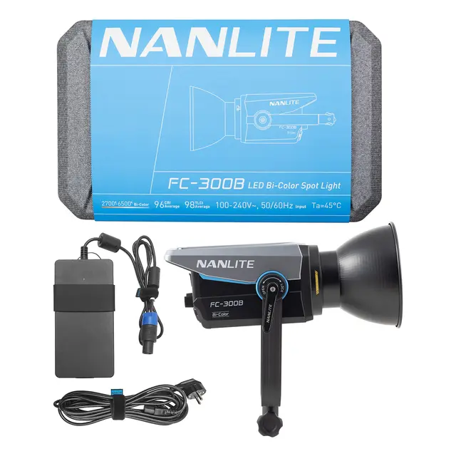 Nanlite FC-300B LED Bi-color Spot Light 2700-6500K. DMX/RDM. 350W 