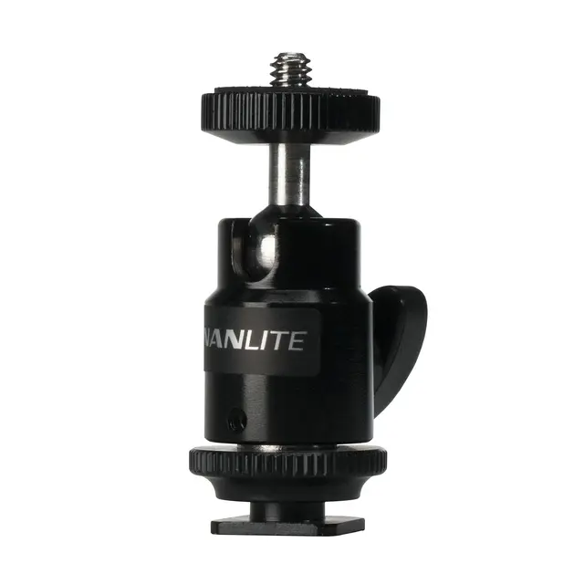 Nanlite Mini Ball Head With 1/4'' And Hotshoe 